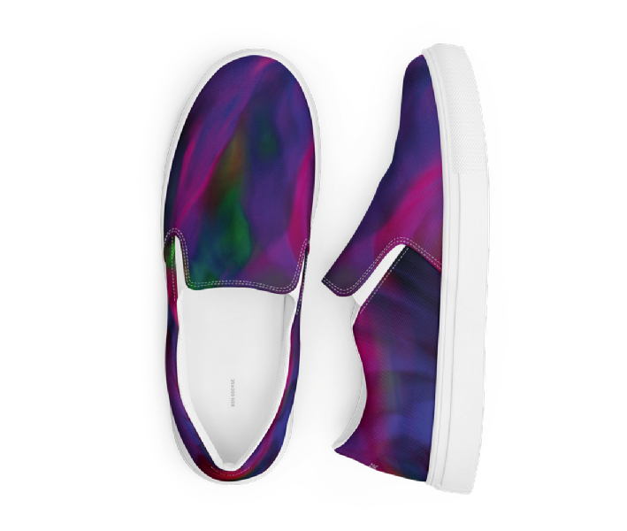 Women’s slip-on canvas shoes - Psychedelic
