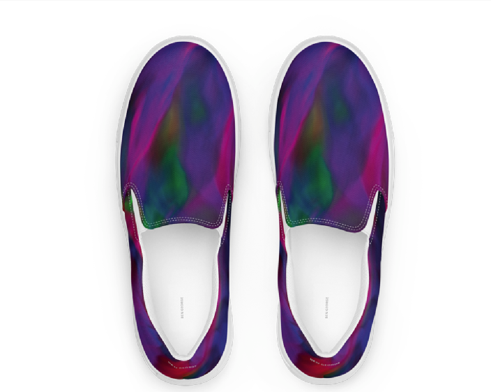 Women’s slip-on canvas shoes - Psychedelic