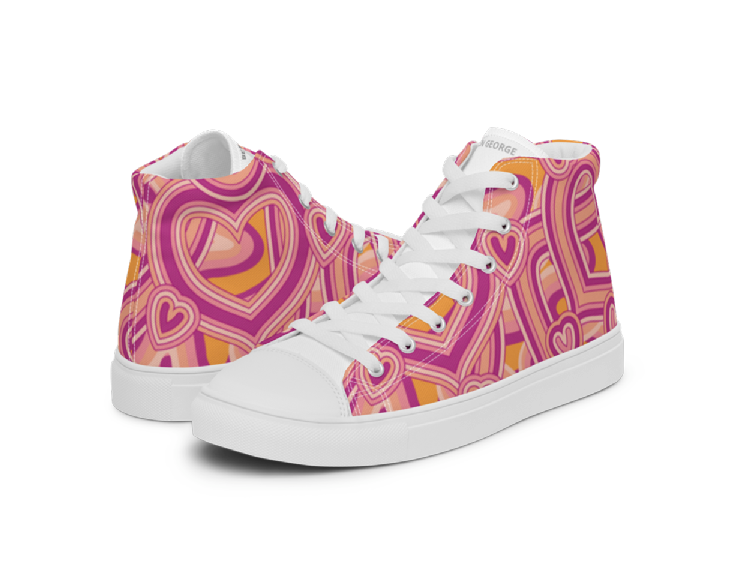 Women’s high top canvas shoes - 60's Love