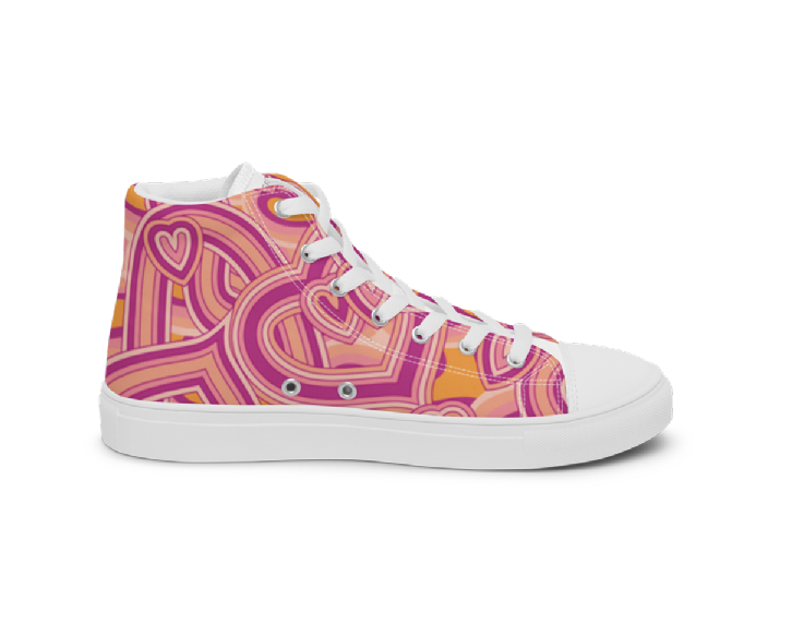 Women’s high top canvas shoes - 60's Love