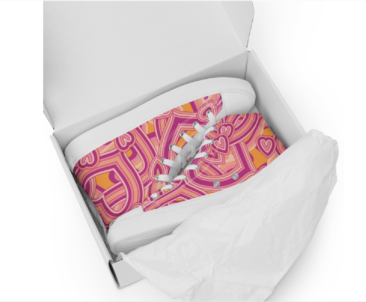 Women’s high top canvas shoes - 60's Love