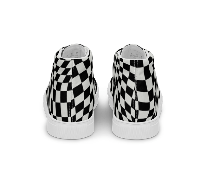 Men’s high top canvas shoes - Checker