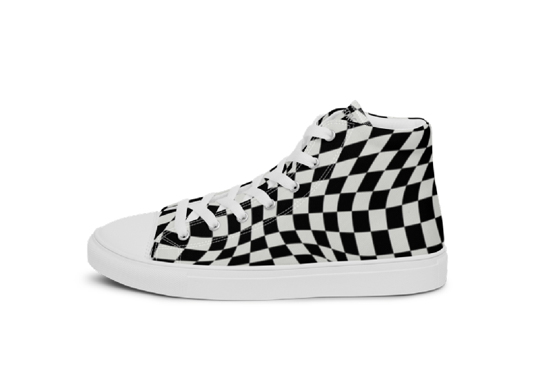 Men’s high top canvas shoes - Checker