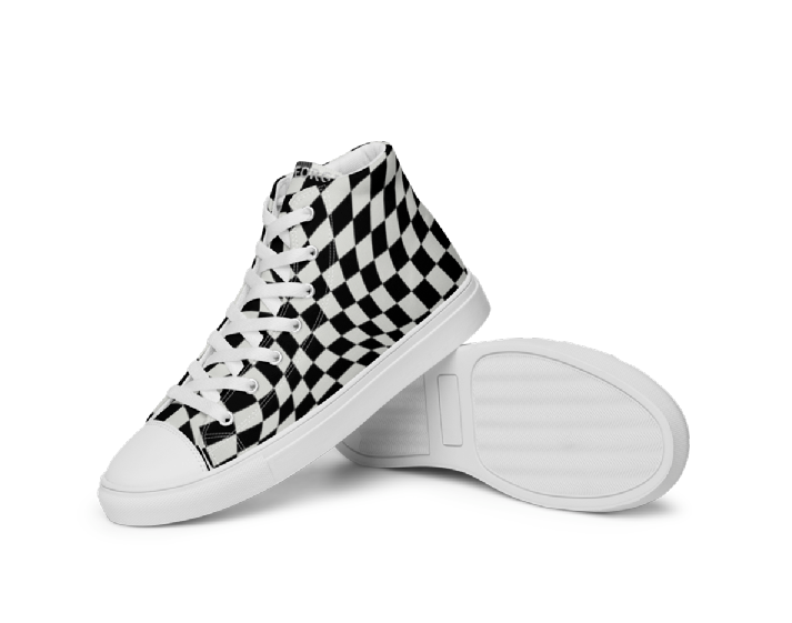 Men’s high top canvas shoes - Checker