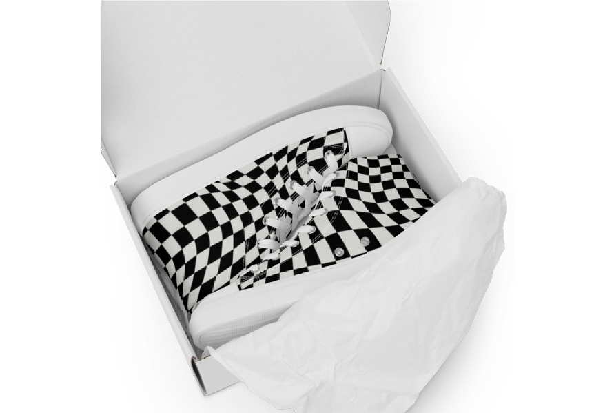 Men’s high top canvas shoes - Checker