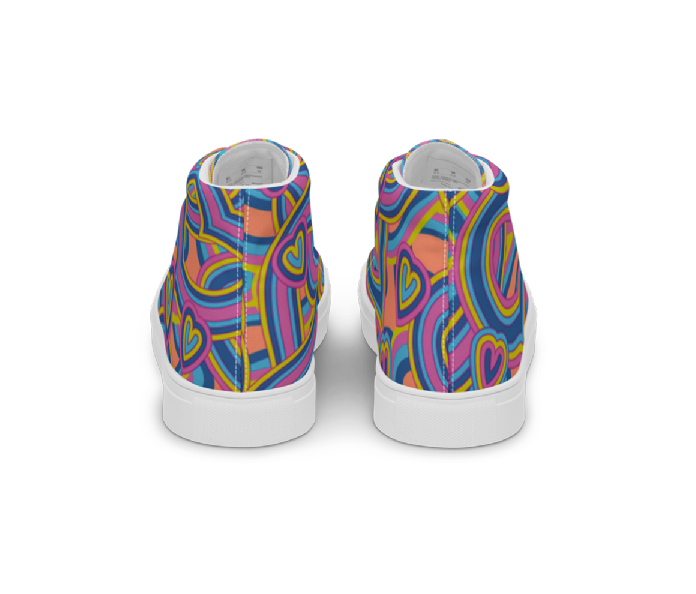 Women’s high top canvas shoes - Psychedelic Love