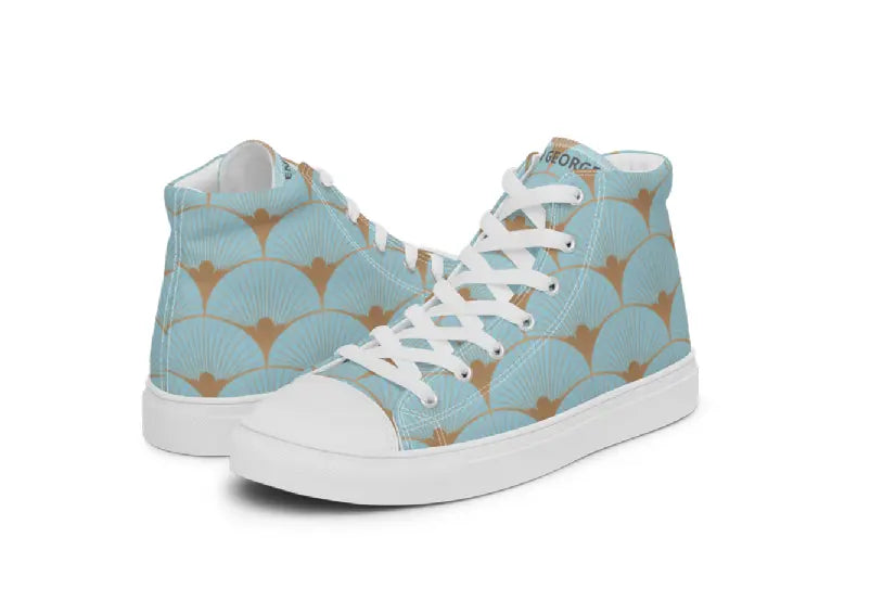 Women’s High Top Canvas Shoes - Blue Kasbah Ben George
