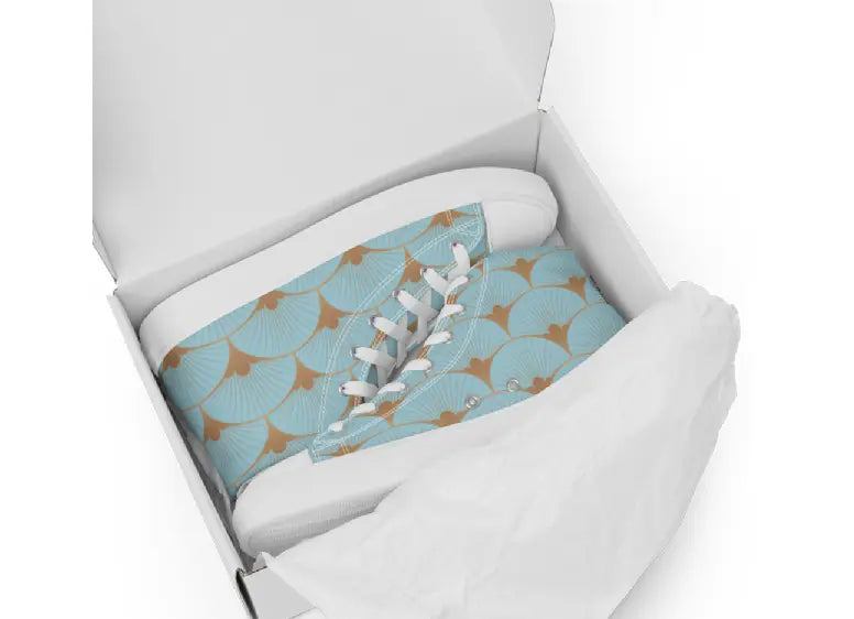 Women’s High Top Canvas Shoes - Blue Kasbah Ben George