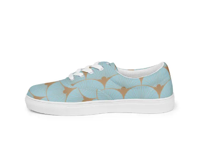 Women’s lace-up canvas shoes - Blue Kasbah Ben George