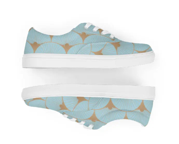 Women’s lace-up canvas shoes - Blue Kasbah Ben George