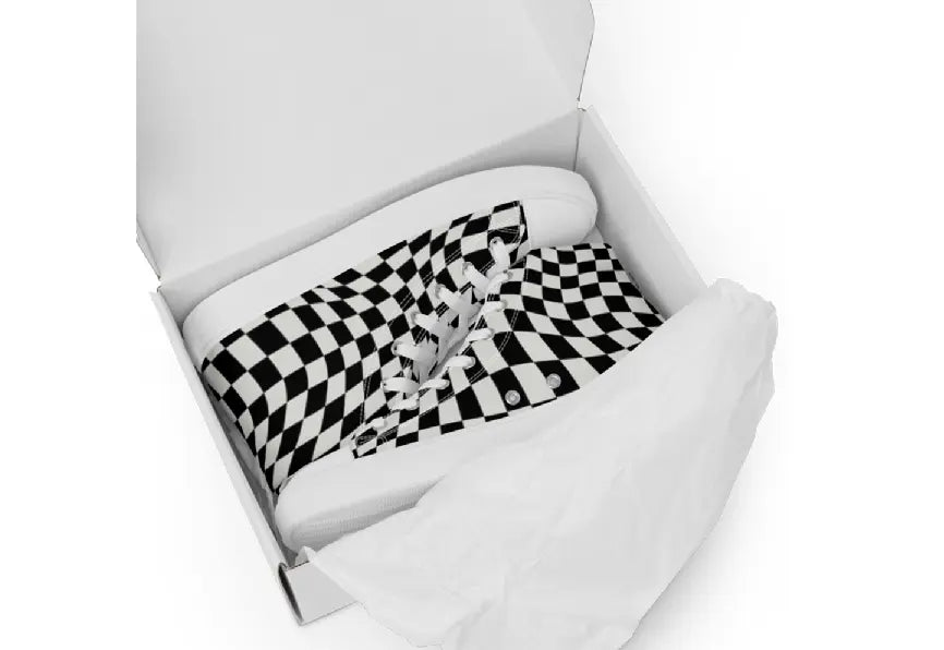 Women’s high top canvas shoes - Checker Ben George