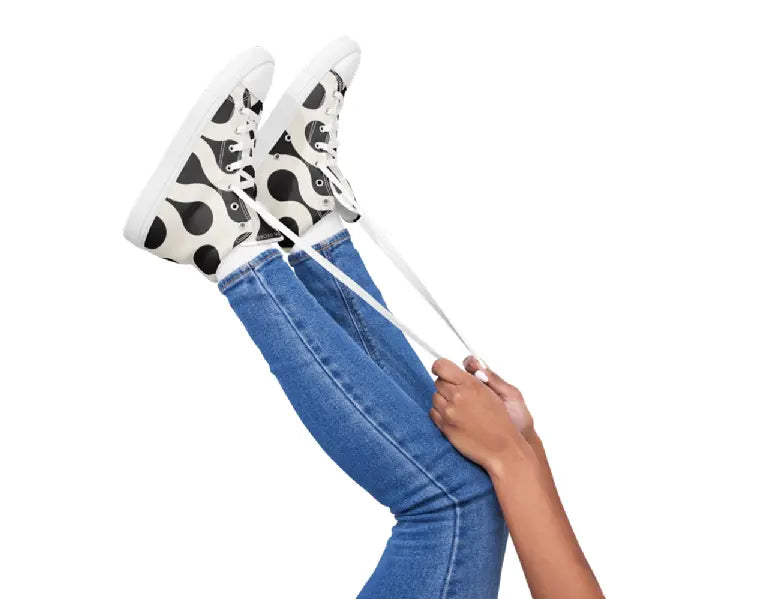 Women’s High Top Canvas Shoes - Blackdrop Ben George