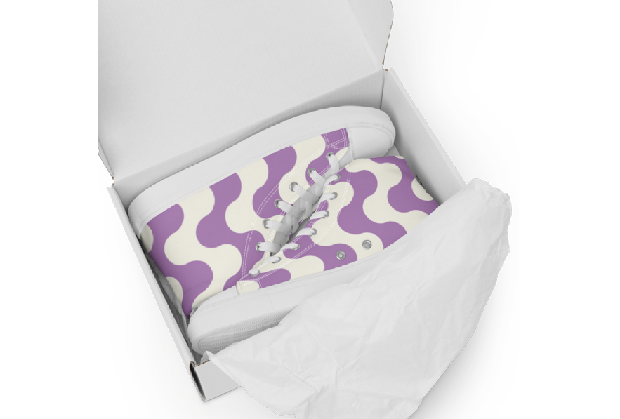 Women’s high top canvas shoes - Purple Haze