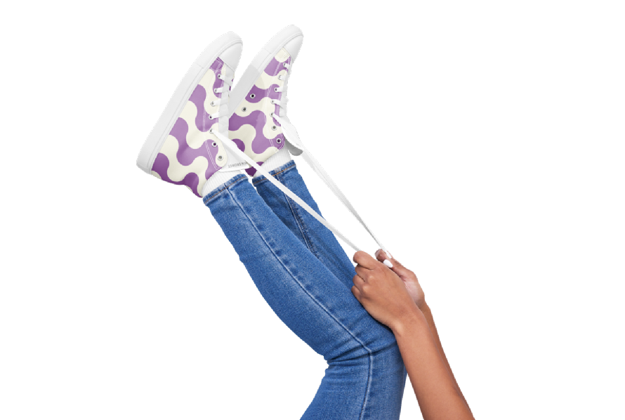 Women’s high top canvas shoes - Purple Haze