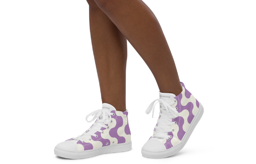 Women’s high top canvas shoes - Purple Haze