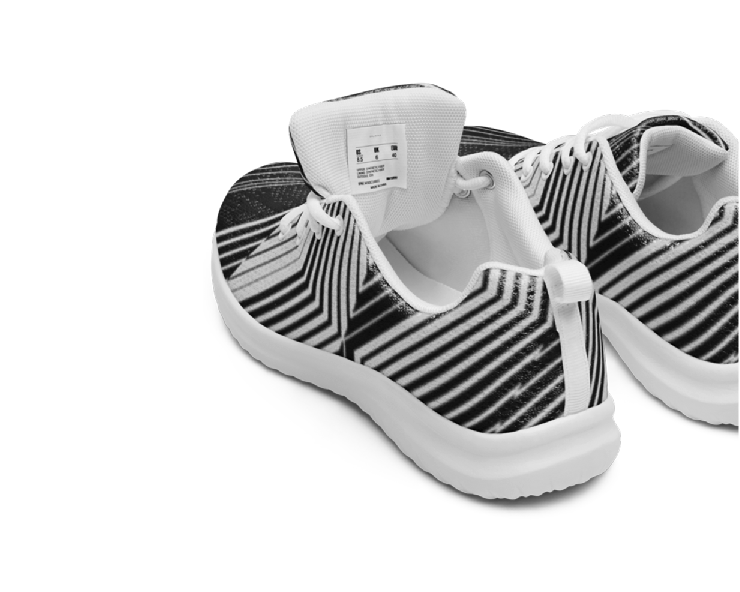 Women’s athletic shoes - Black Psychedelic