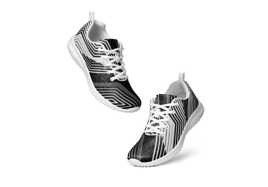 Women’s athletic shoes - Black Psychedelic