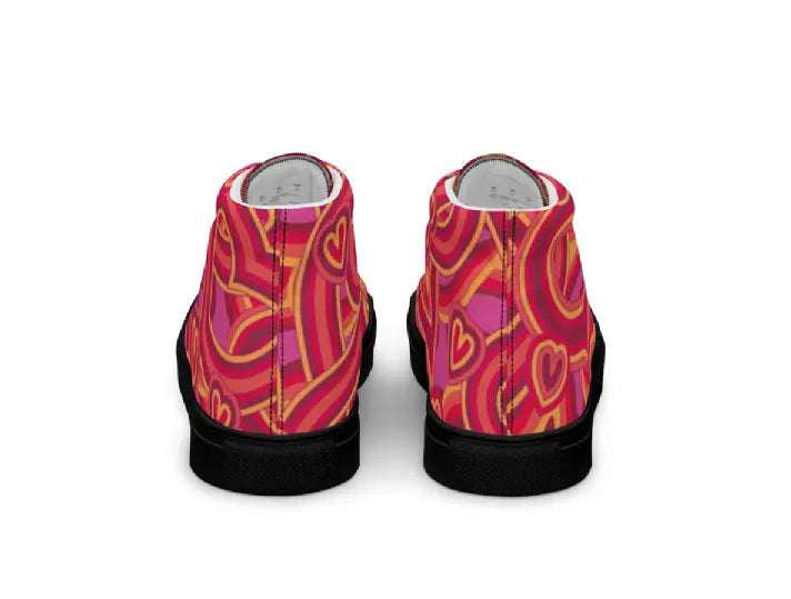 Women’s High Top Canvas Shoes - Psychedelic Love (Limited Edition) Ben George